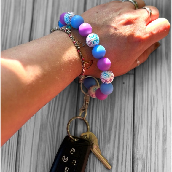 Purple and Blue Silicone Wristlet - Picture 3 of 3